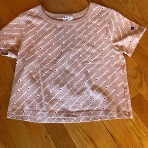 Women’s champion crop T-shirt logo adult small
